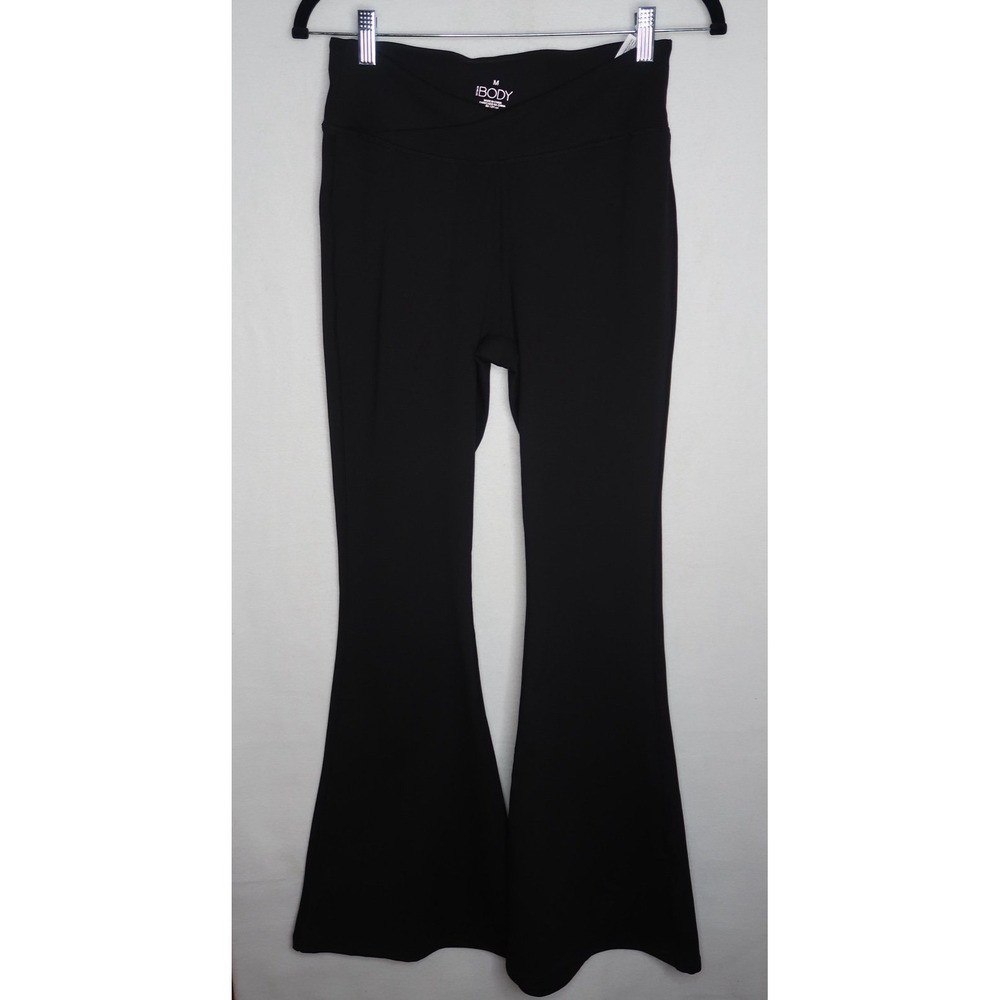 Cotton On Body Flare Leggings Womens M Black High Rise Yoga Pants Crossover EUC